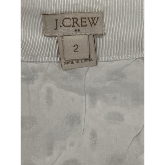 J.Crew Skirt Women’s 2 White Eyelet Cut Out Pencil Straight Zip Cotton 45712 - Picture 10 of 12